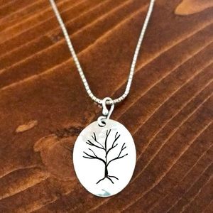 Sterling silver necklace with charm